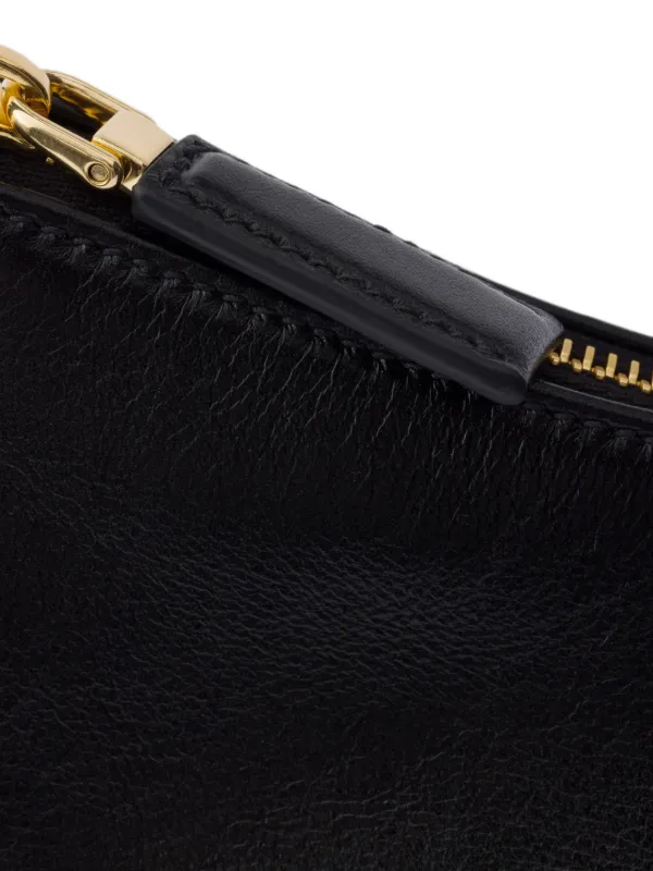 Prada Aimée Medium Leather Shoulder Bag | Black | FARFETCH