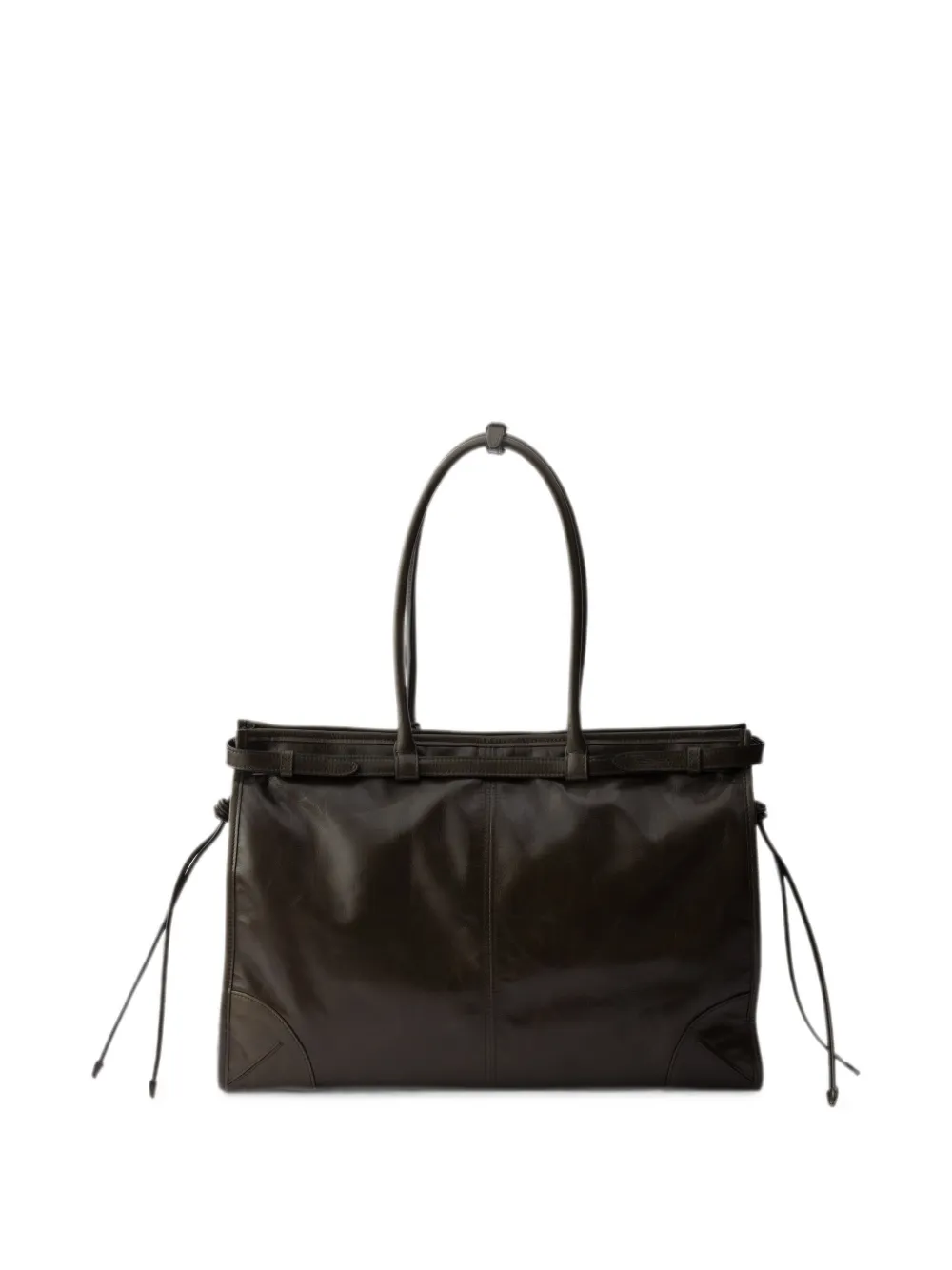 Prada Extra grote Bonnie leren handtas Groen