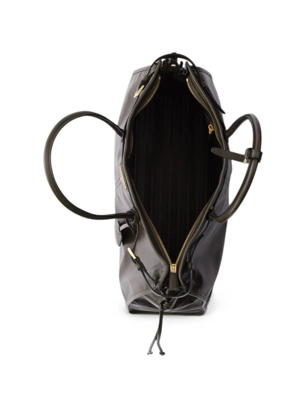 Prada Extra grote Bonnie leren handtas Groen