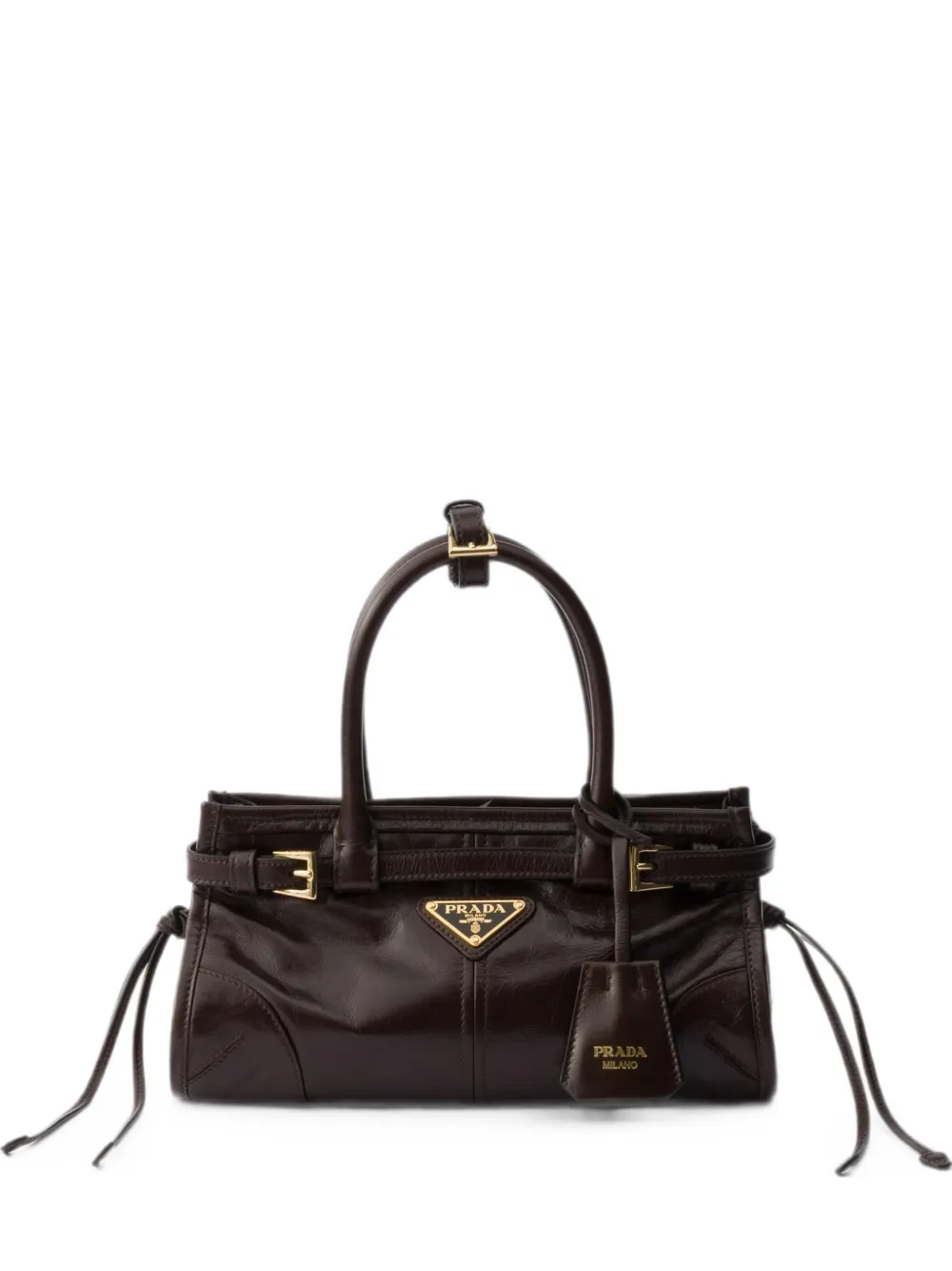 Prada Bonnie leather mini-bag - Marrone
