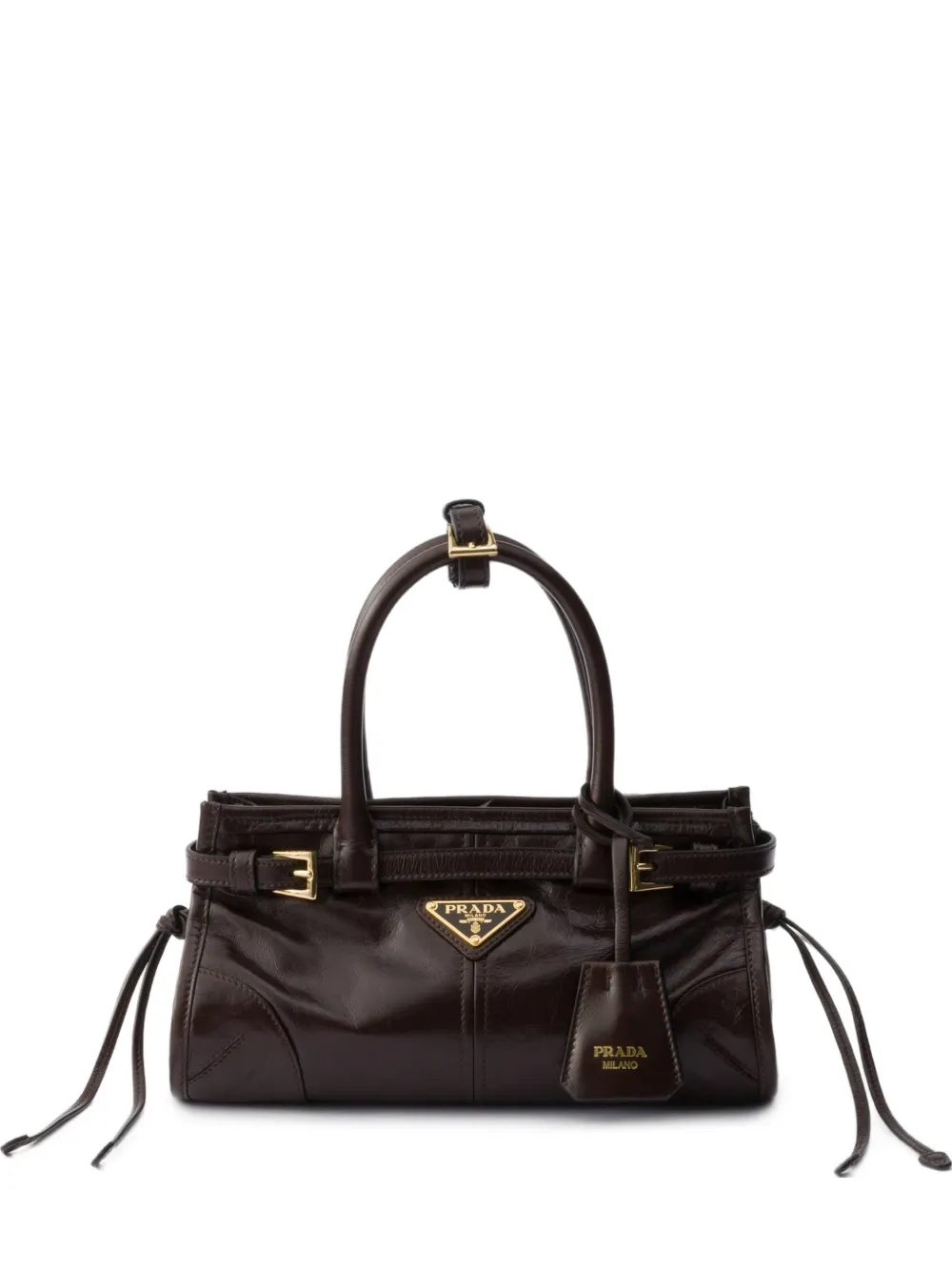 Prada Bonnie leather mini-bag - Marrone