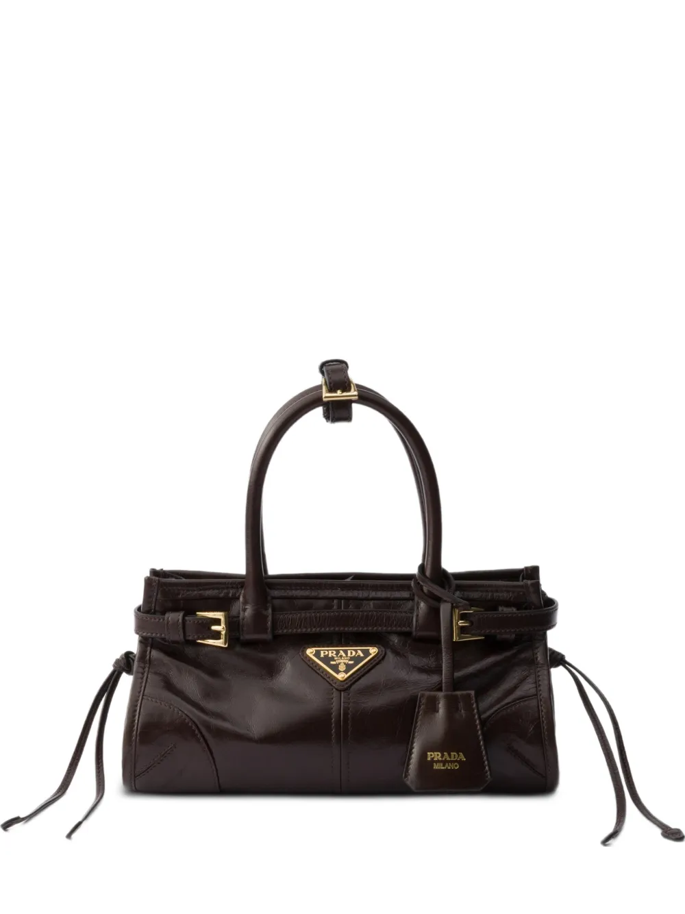 Prada Bonnie leather mini-bag - Marrone