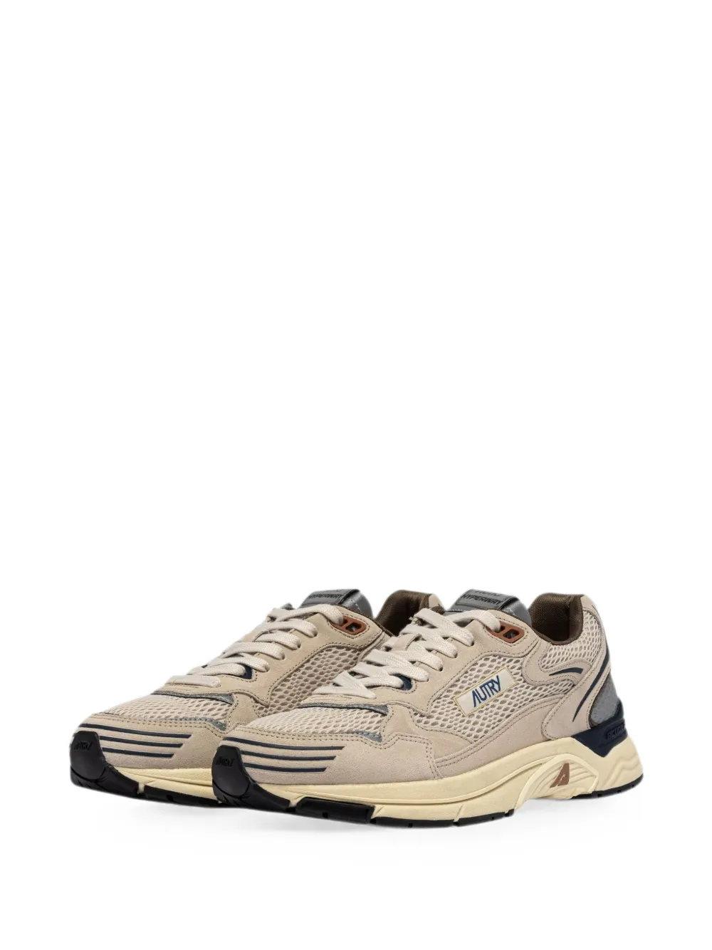 Autry Hyperway mesh-panel low-top sneakers Beige