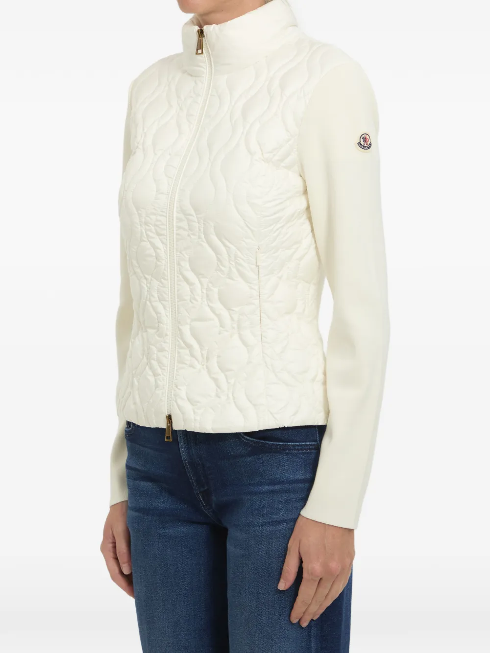 Moncler Gewatteerd vest met afwerking Beige
