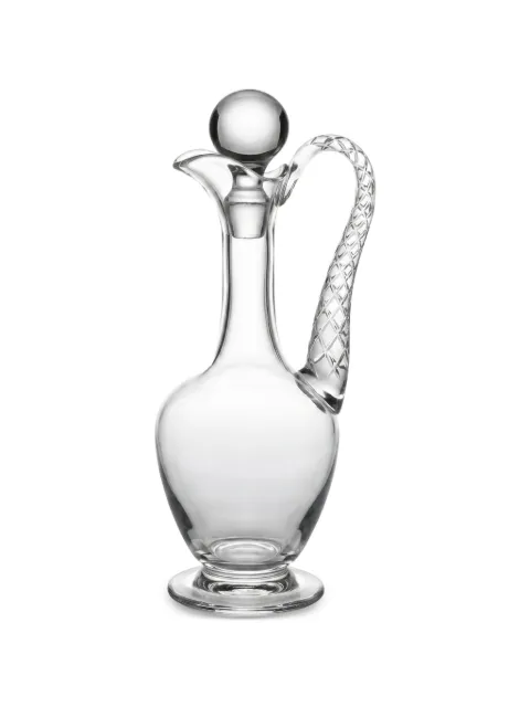 CRISTAL DE SEVRES engraved-handle stoppered decanter