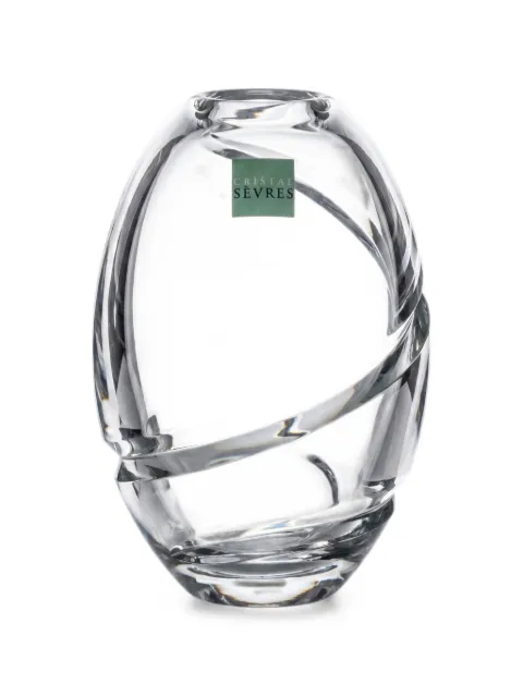 CRISTAL DE SEVRES spiral-detail crystal vase