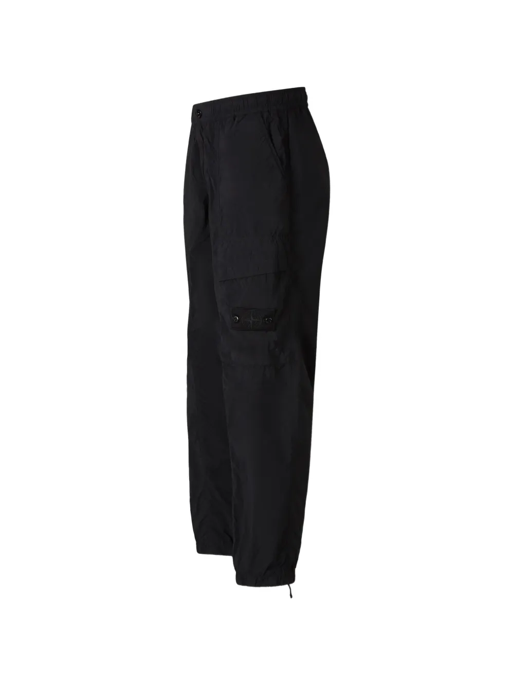 Stone Island Broek met logopatch Zwart