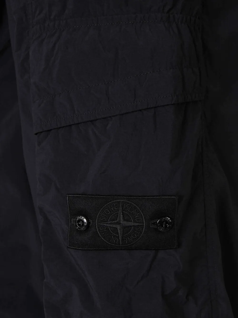 Stone Island Broek met logopatch Zwart