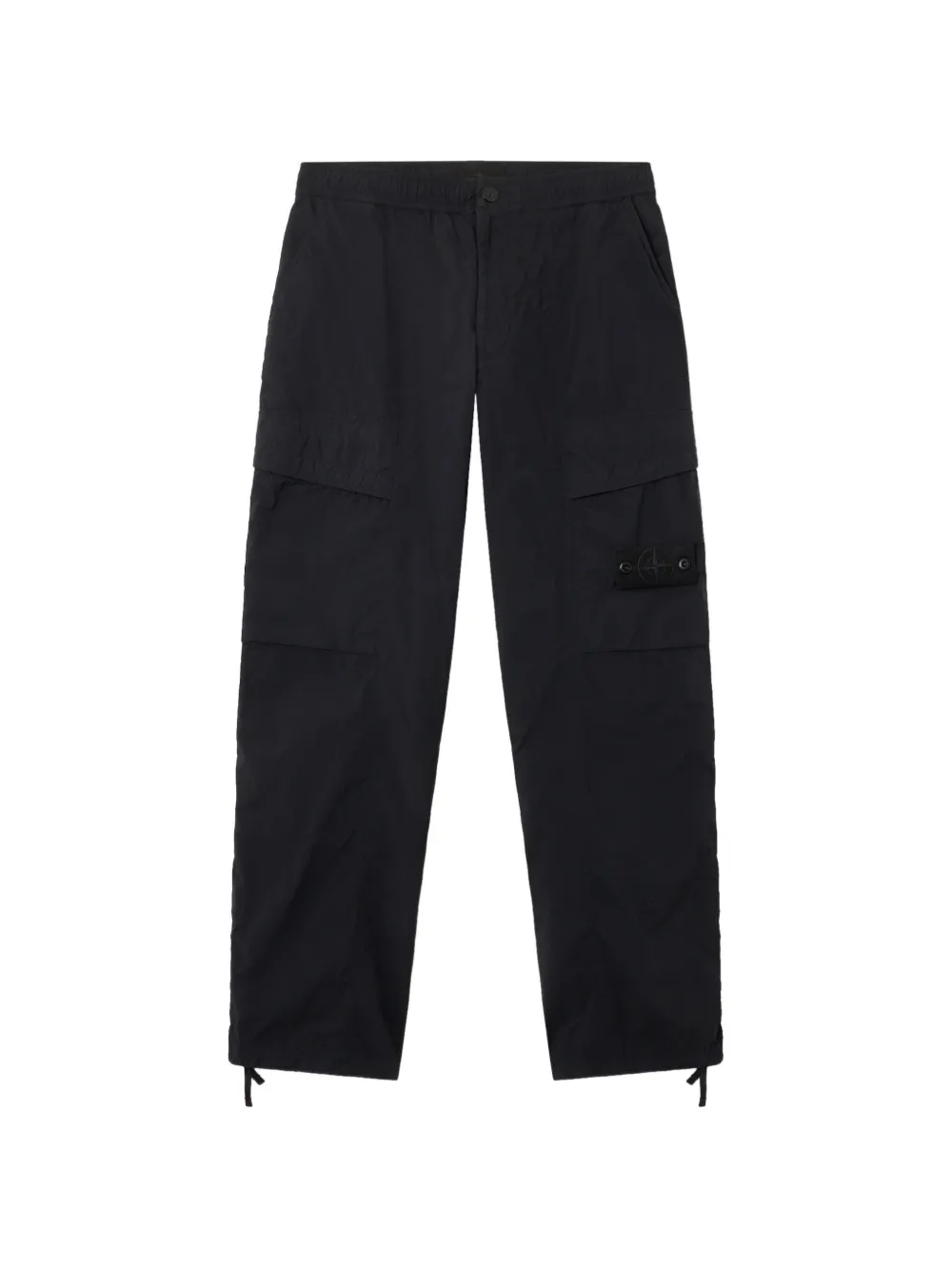 Stone Island Broek met logopatch Zwart