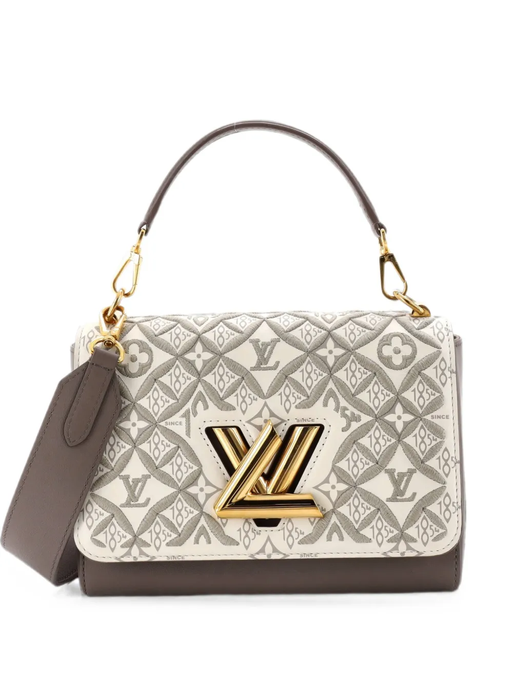 Louis Vuitton Pre-Owned Borsa a spalla Twist Handbag Limited Edition Since 1854 Monogram Jacquard MM - Toni neutri