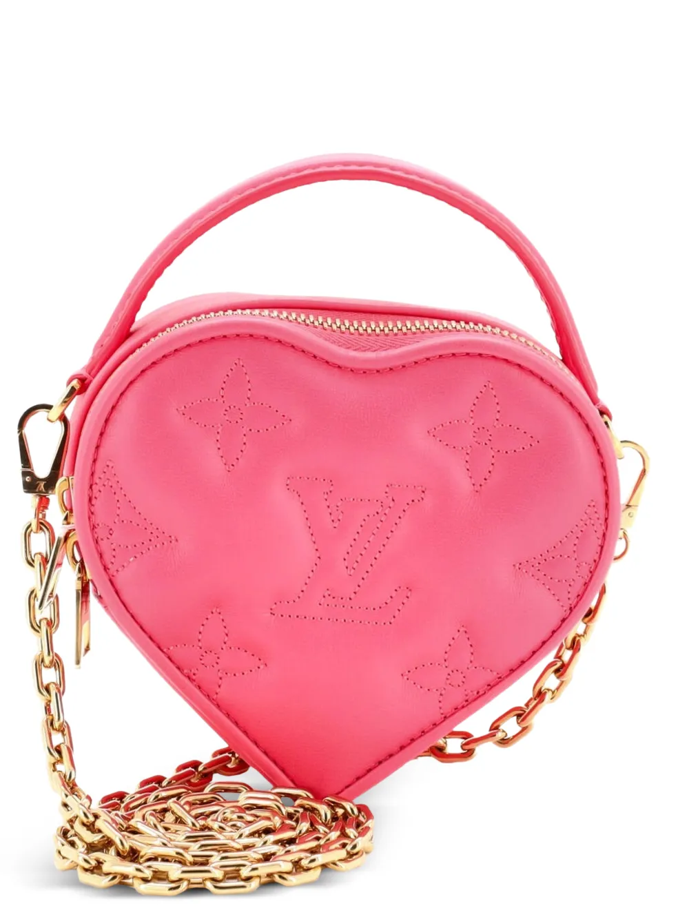 Louis Vuitton Pre-Owned Pop My Heart Pouch Bag Bubblegram Leather crossbody bag - Pink
