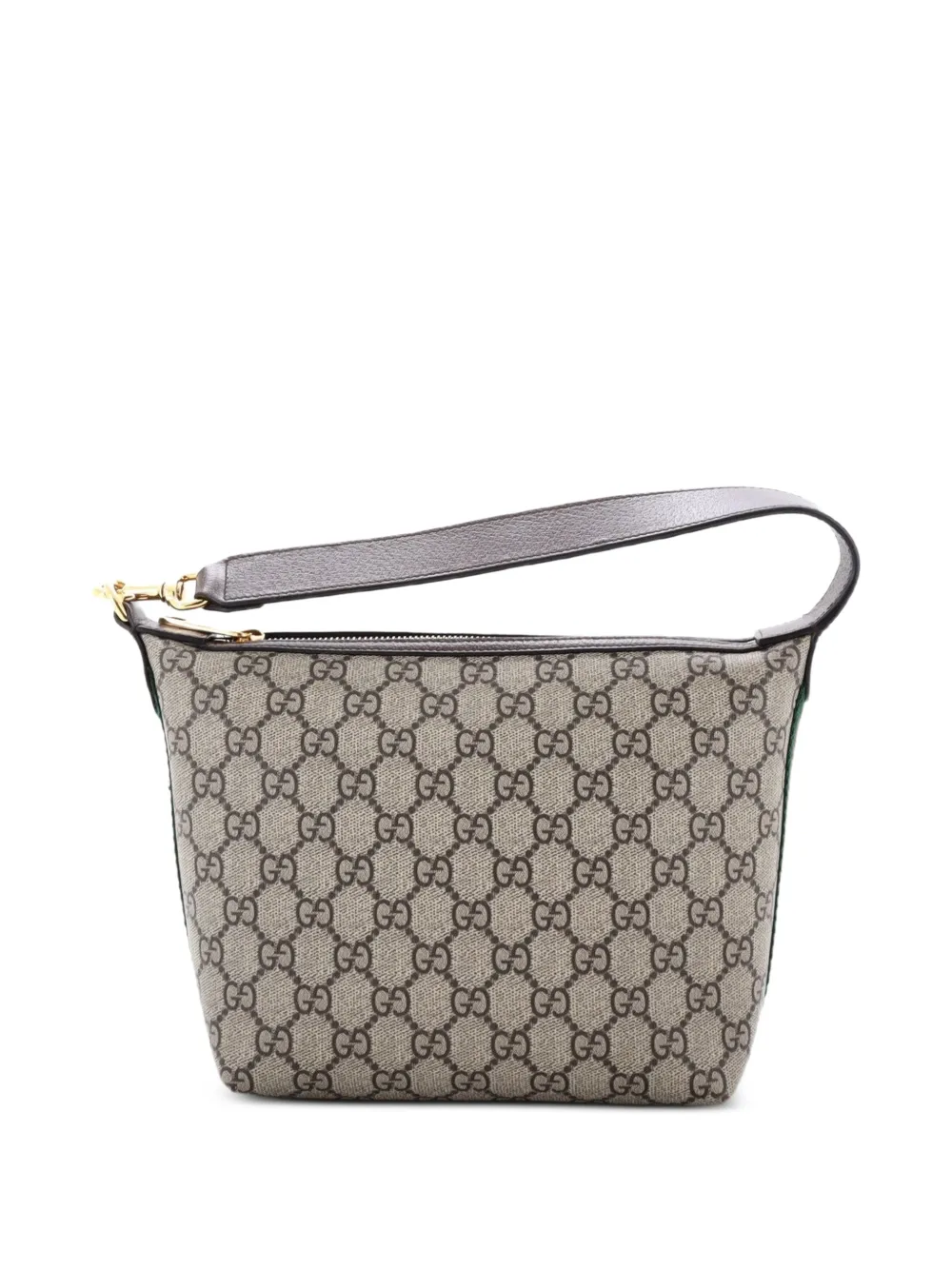 Gucci Pre-Owned Borsa a spalla Ophidia super mini in tela cerata GG con zip - Marrone