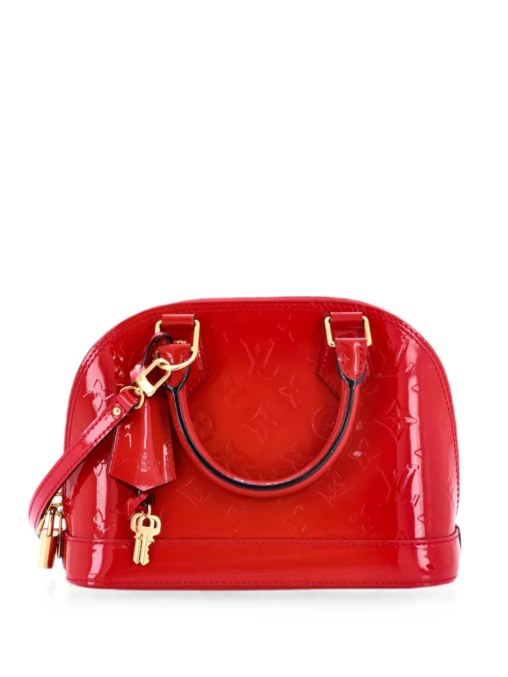Louis Vuitton Pre-Owned Alma Monogram Vernis BB Schultertasche - Rot