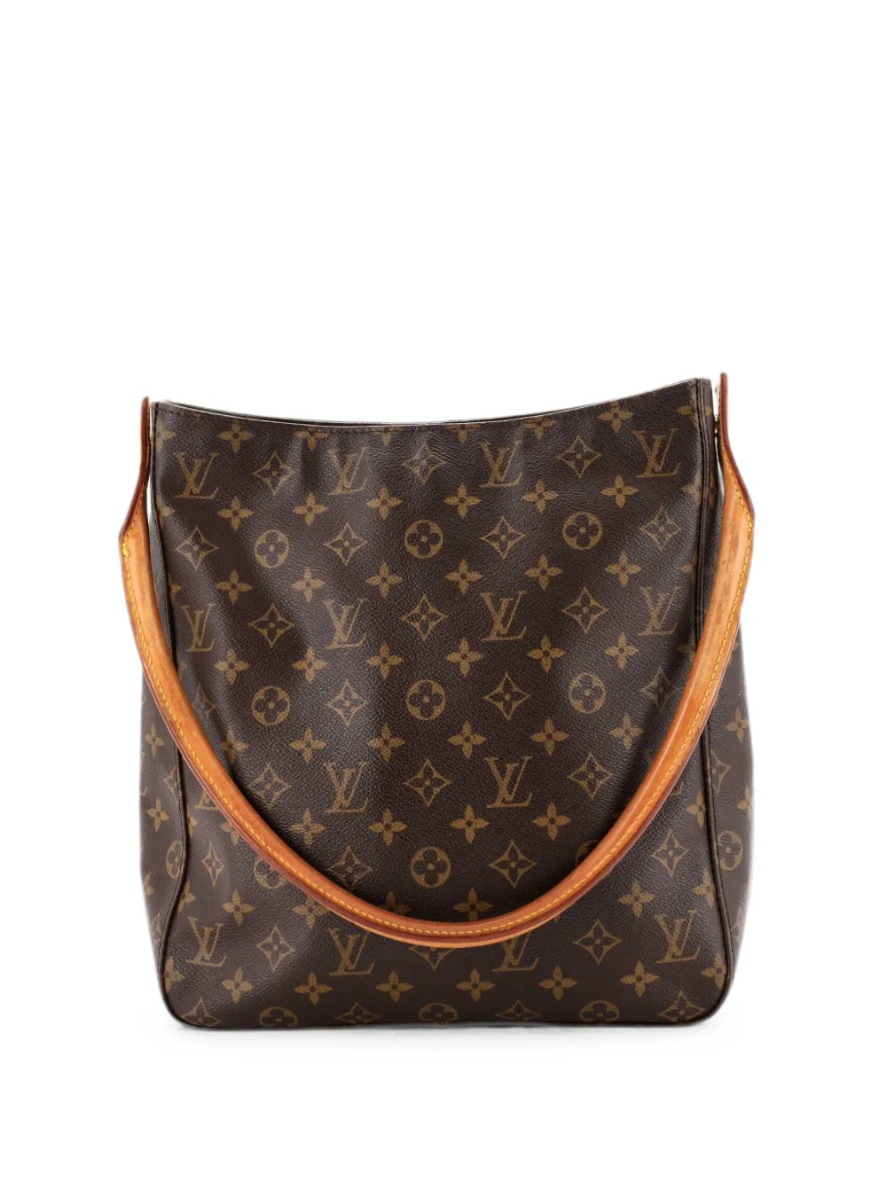 Louis Vuitton Pre-Owned Borsa a spalla Looping GM in tela con monogramma - Marrone