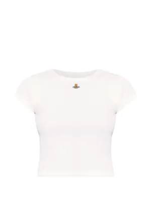 Vivienne Westwood Peru orb-motif Crop Top | White | FARFETCH