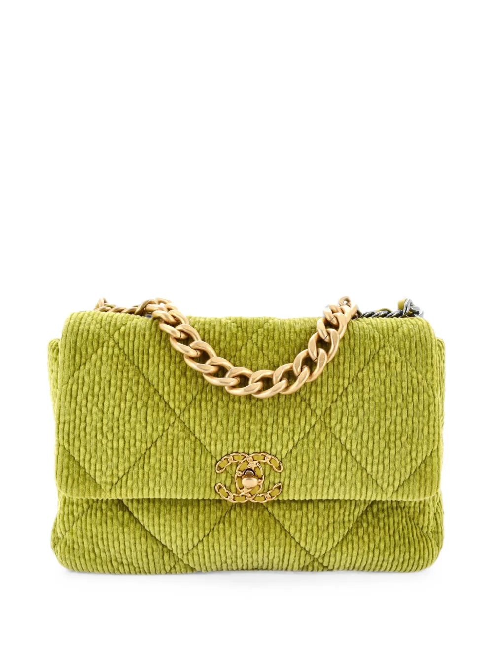 CHANEL Pre-Owned Borsa a tracolla 19 Flap Bag media - Verde