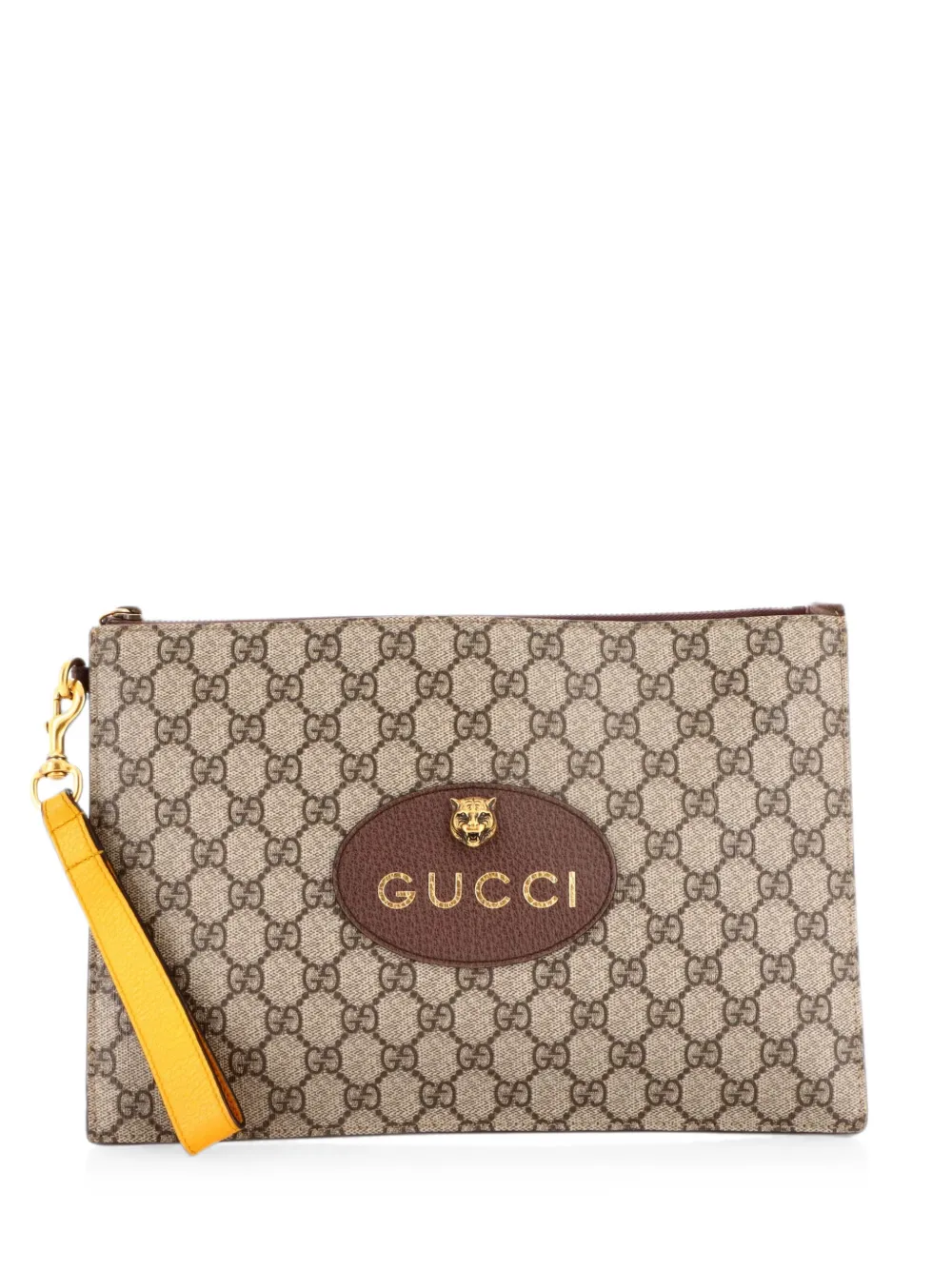 Gucci Pre-Owned Clutch Neo Vintage in tela cerata GG - Marrone