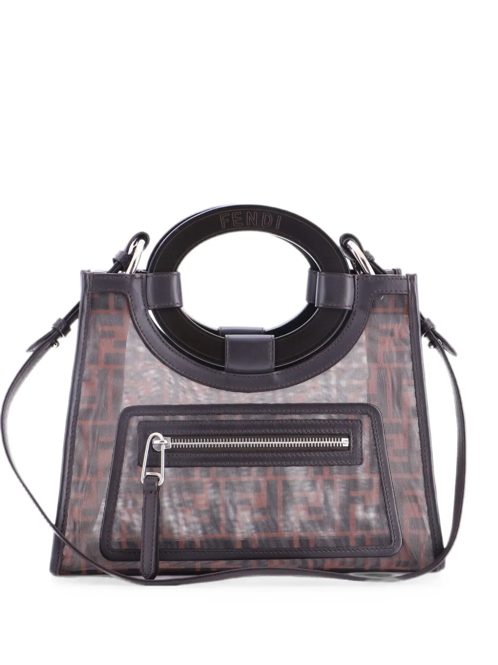 Fendi Pre-Owned Borsa tote Runaway Shopper Zucca Mesh piccola - Marrone