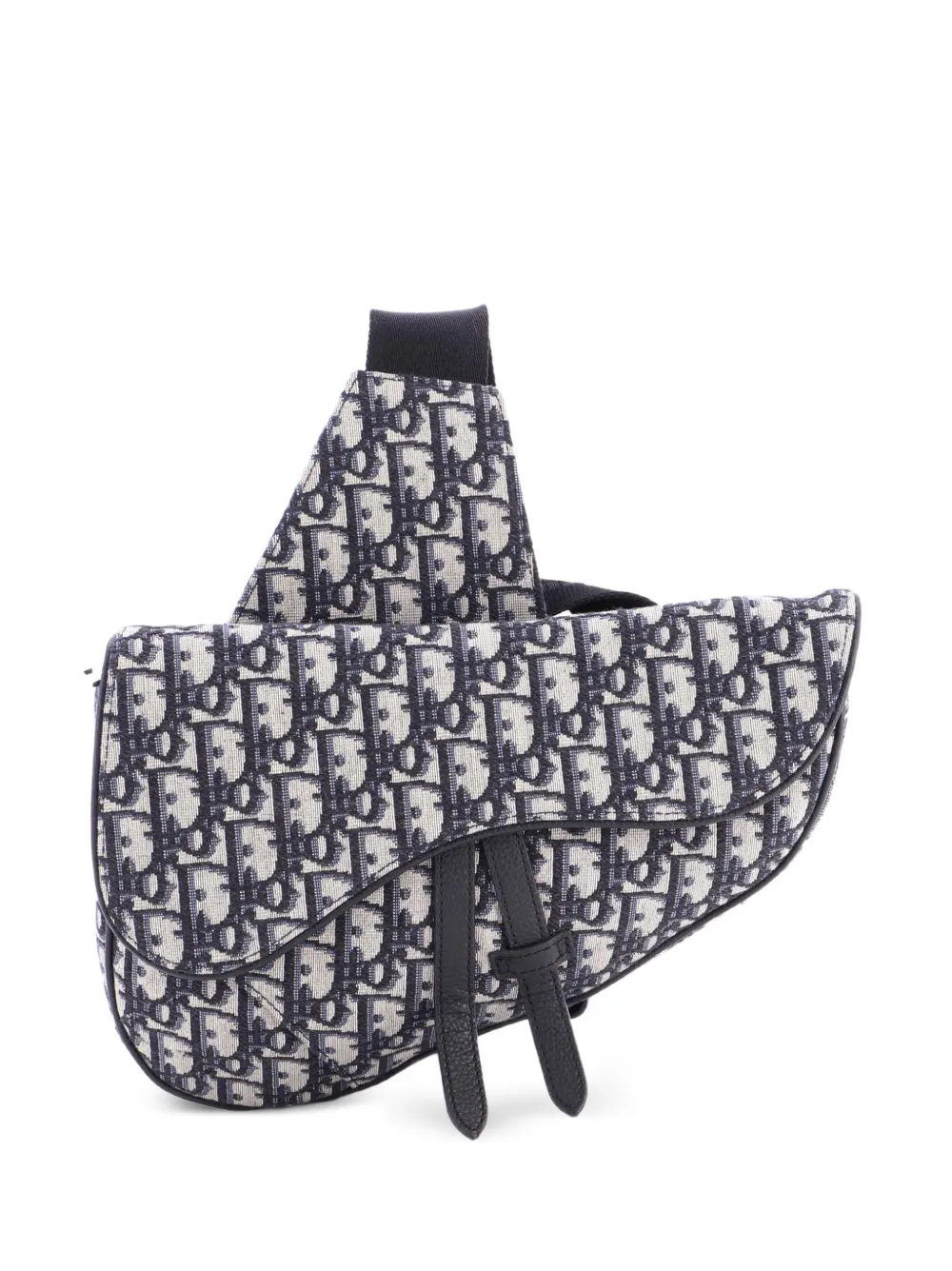 Christian Dior Pre-Owned Saddle Oblique Canvas-Umhängetasche - Blau