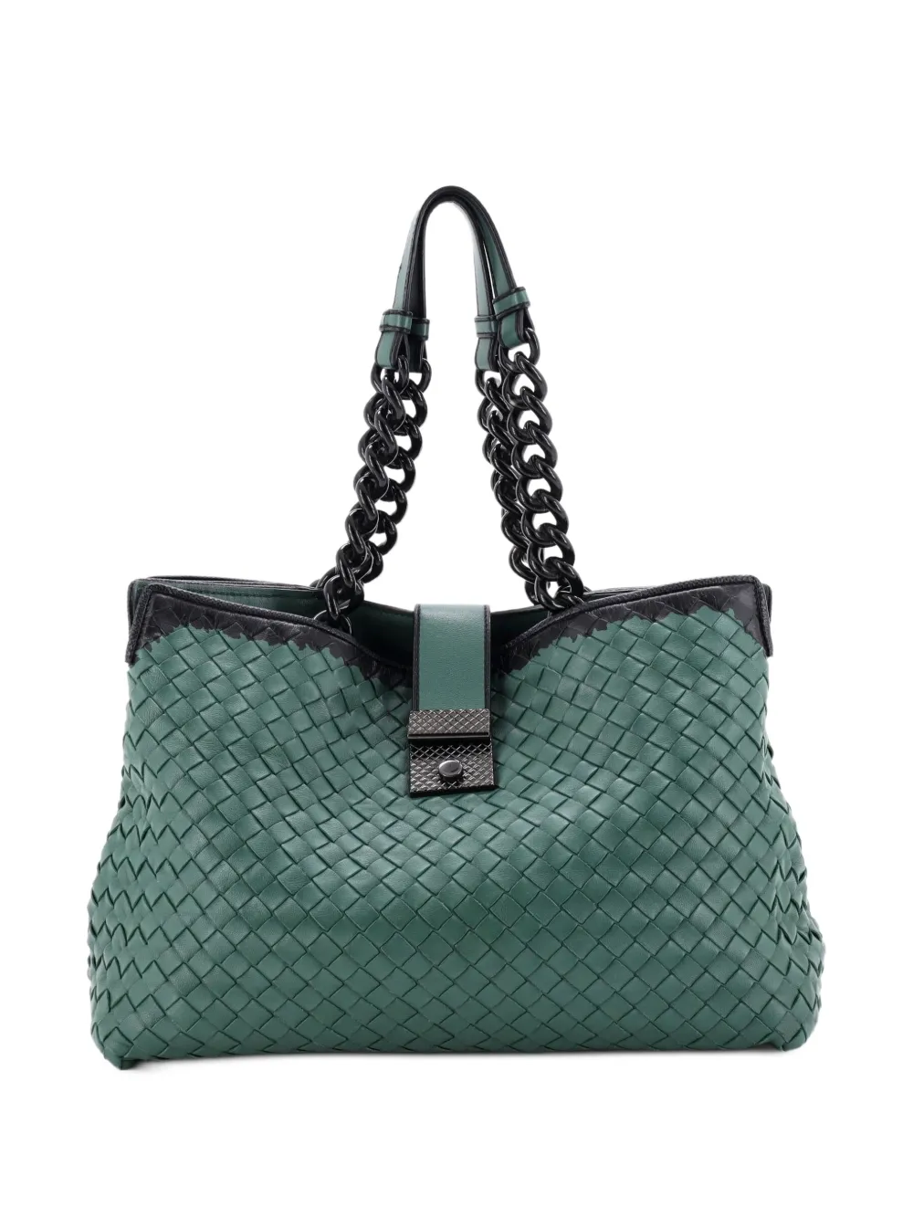 Bottega Veneta Pre-Owned Roma Bag Intrecciato Nappa Medium tote bag - Green