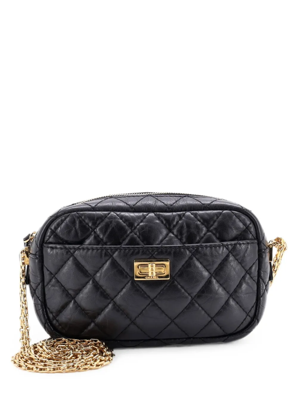 CHANEL Pre-Owned Borsa a tracolla Reissue mini in pelle di vitello matelassé - Nero