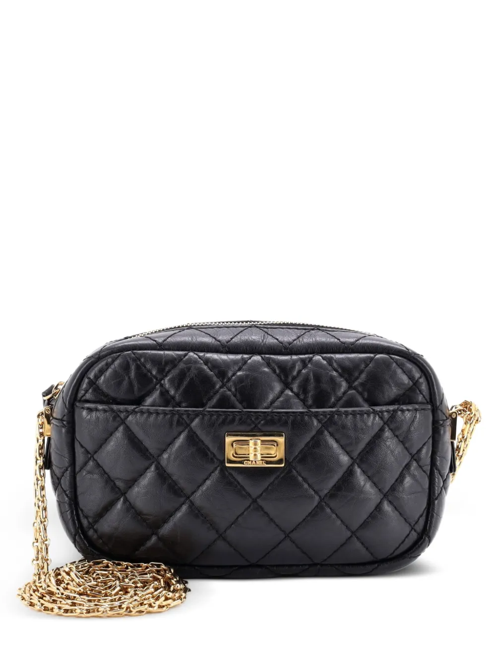 CHANEL Pre-Owned Reissue Camera Quilted Aged Calfskin Mini crossbody bag - Black