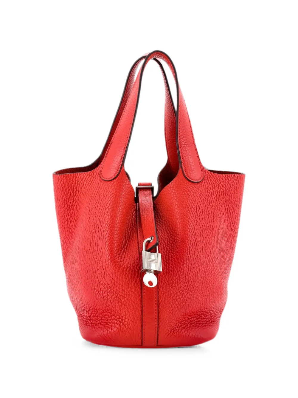 Hermès Pre-Owned Borsa a secchiello Picotin Lock PM in pelle Clemence - Rosso