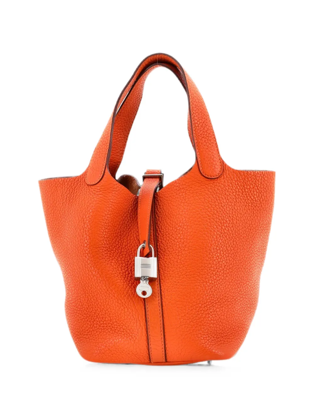 Hermès Pre-Owned Borsa a secchiello Picotin Lock PM in pelle Clemence - Arancione