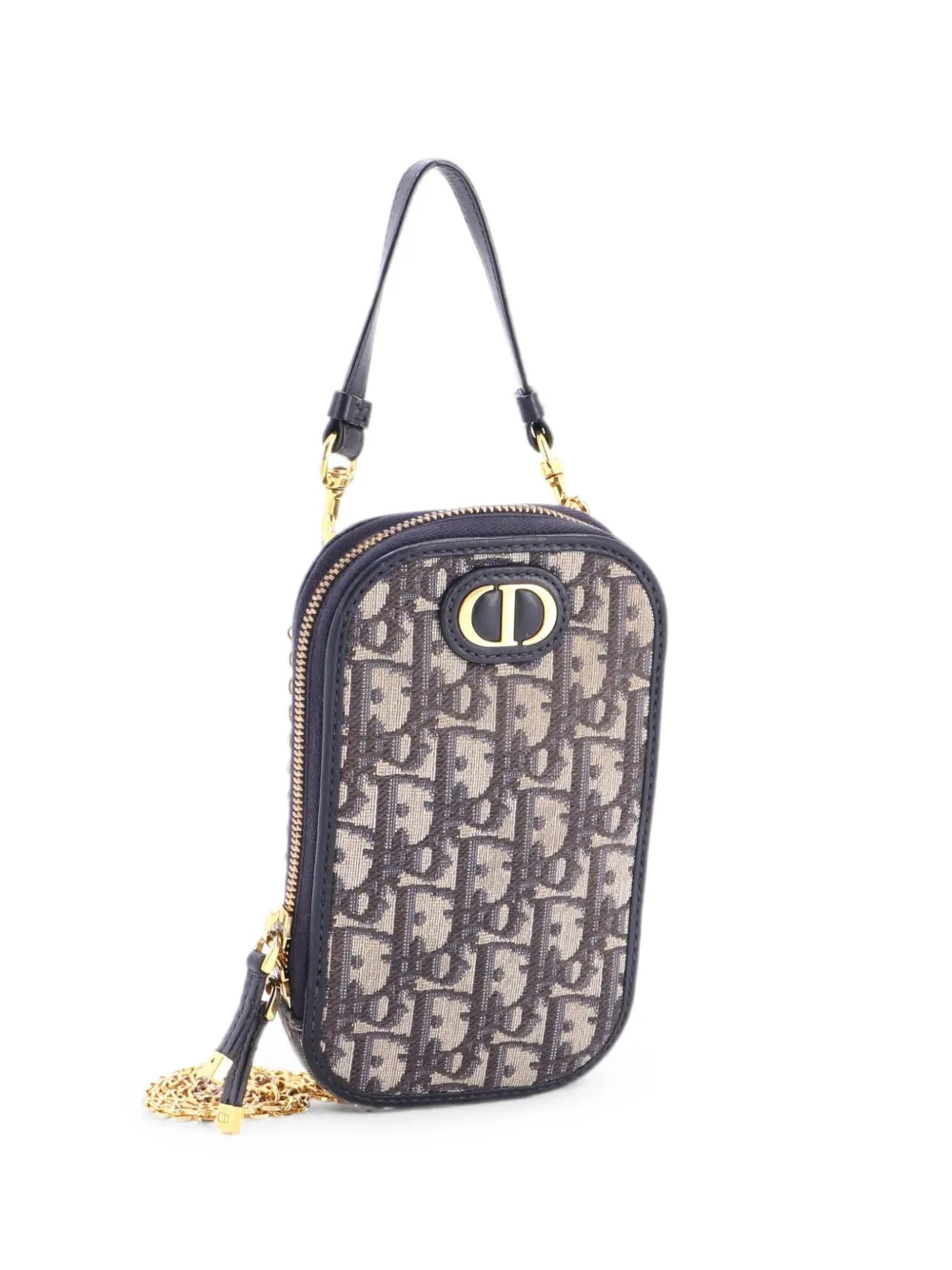 Christian Dior Pre-Owned Borsa a tracolla 30 Montaigne Phone Holder on Chain Oblique - Blu