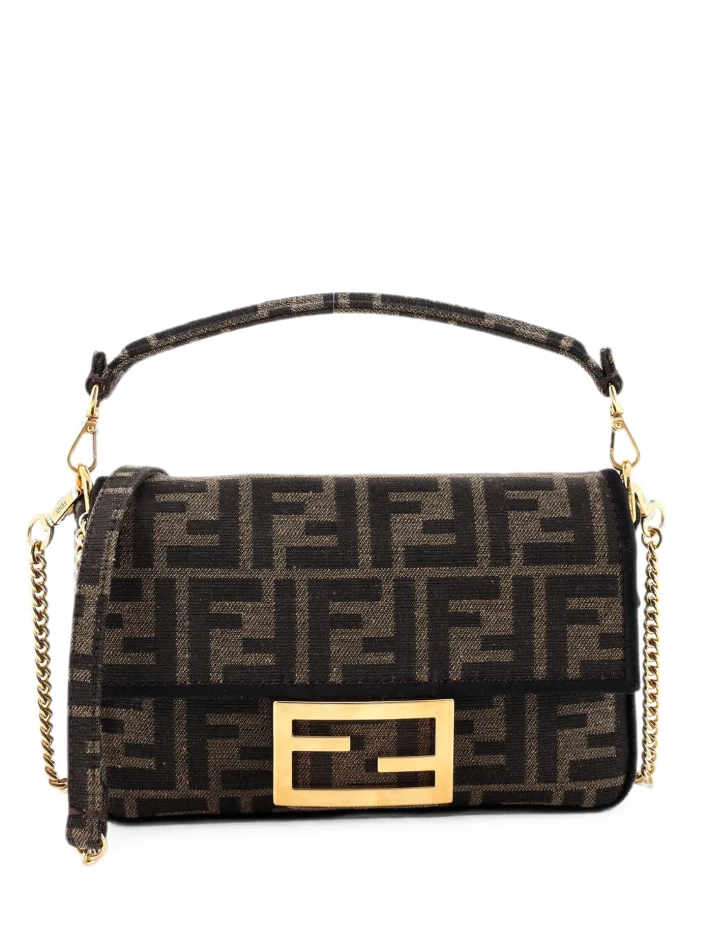 Fendi Pre-Owned Borsa a tracolla Baguette NM mini in tela con motivo Zucca - Marrone