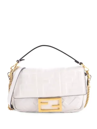 Fendi Pre-Owned ズッカ バゲット NM バッグ エンボス レザー ミニ 