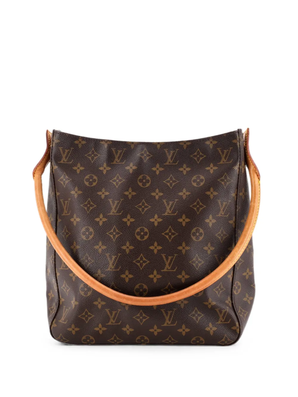 Louis Vuitton Pre-Owned Borsa a spalla Looping GM in tela con monogramma - Marrone