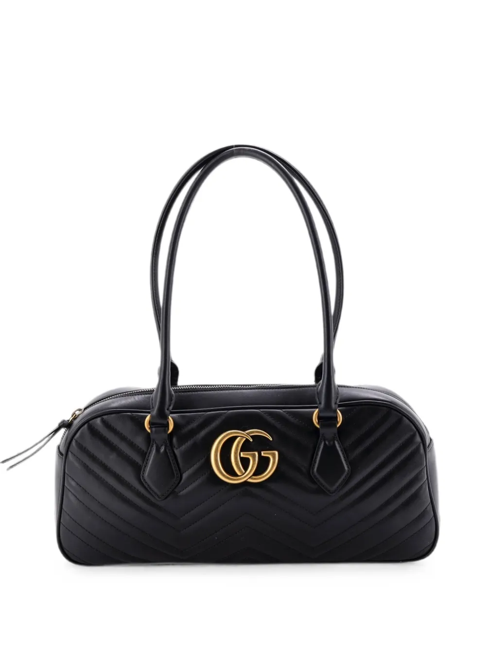 Gucci Pre-Owned Borsa a spalla GG Marmont media - Nero
