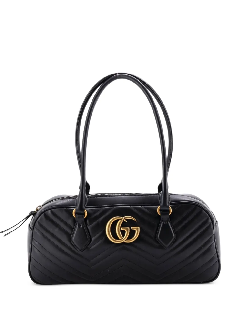 Gucci Pre-Owned Borsa a spalla GG Marmont media - Nero