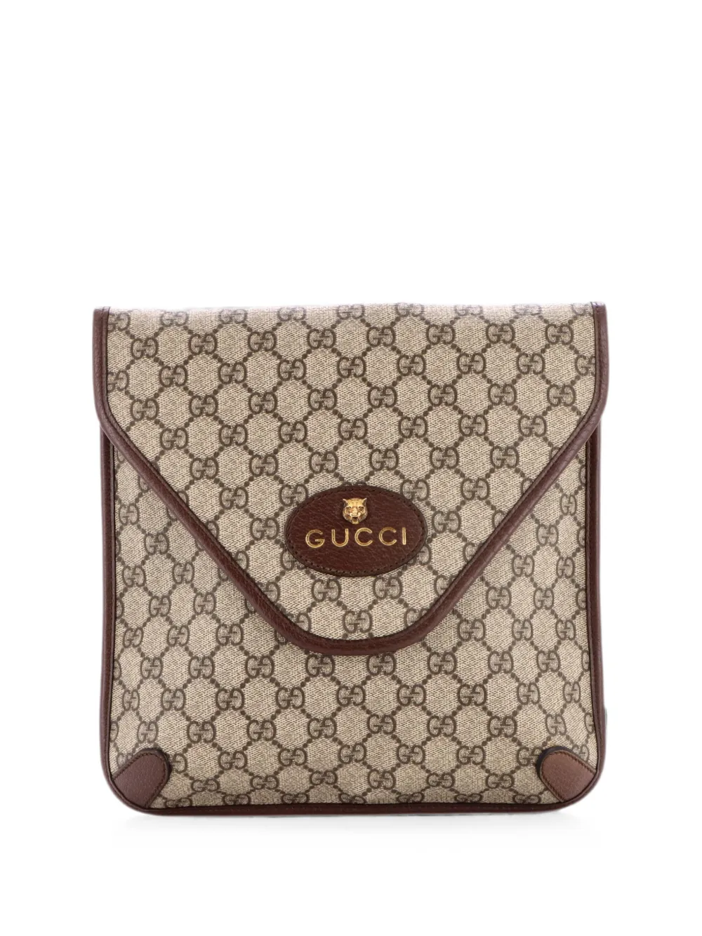 Gucci Pre-Owned Borsa a tracolla Neo Vintage media in tela cerata GG - Marrone