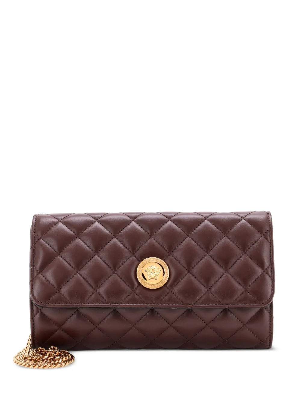 Versace Pre-Owned Icon Wallet on Chain Quilted Leather crossbody bag - Brown