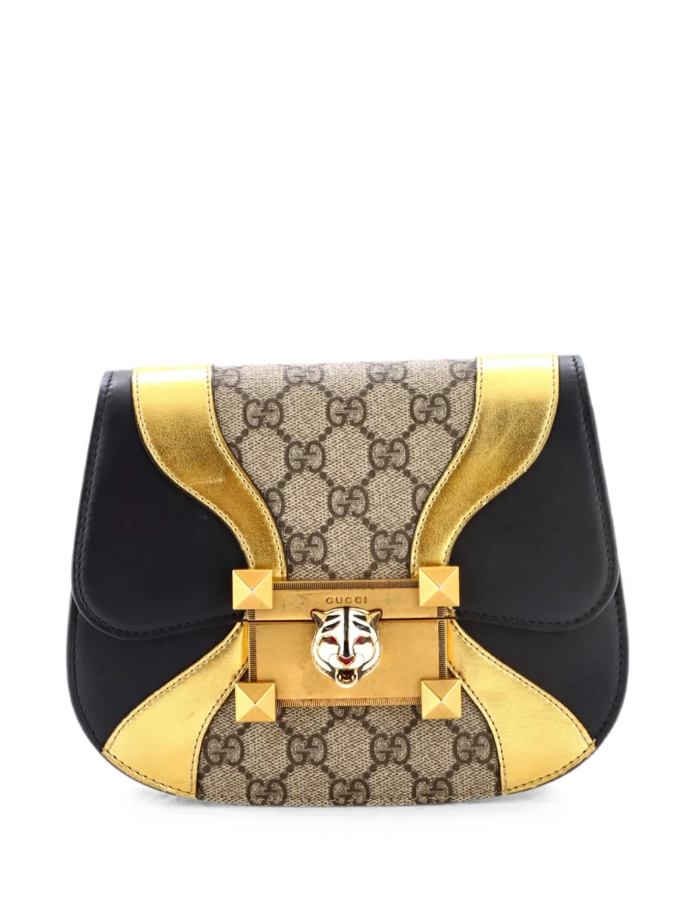 Gucci Pre-Owned Osiride Shoulder Bag GG Coated Canvas and Leather Small crossbody bag - Black