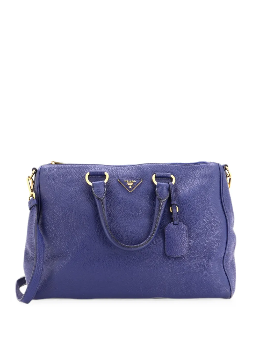 Prada Pre-Owned Borsa a tracolla Convertible Boston Vitello Daino media - Blu
