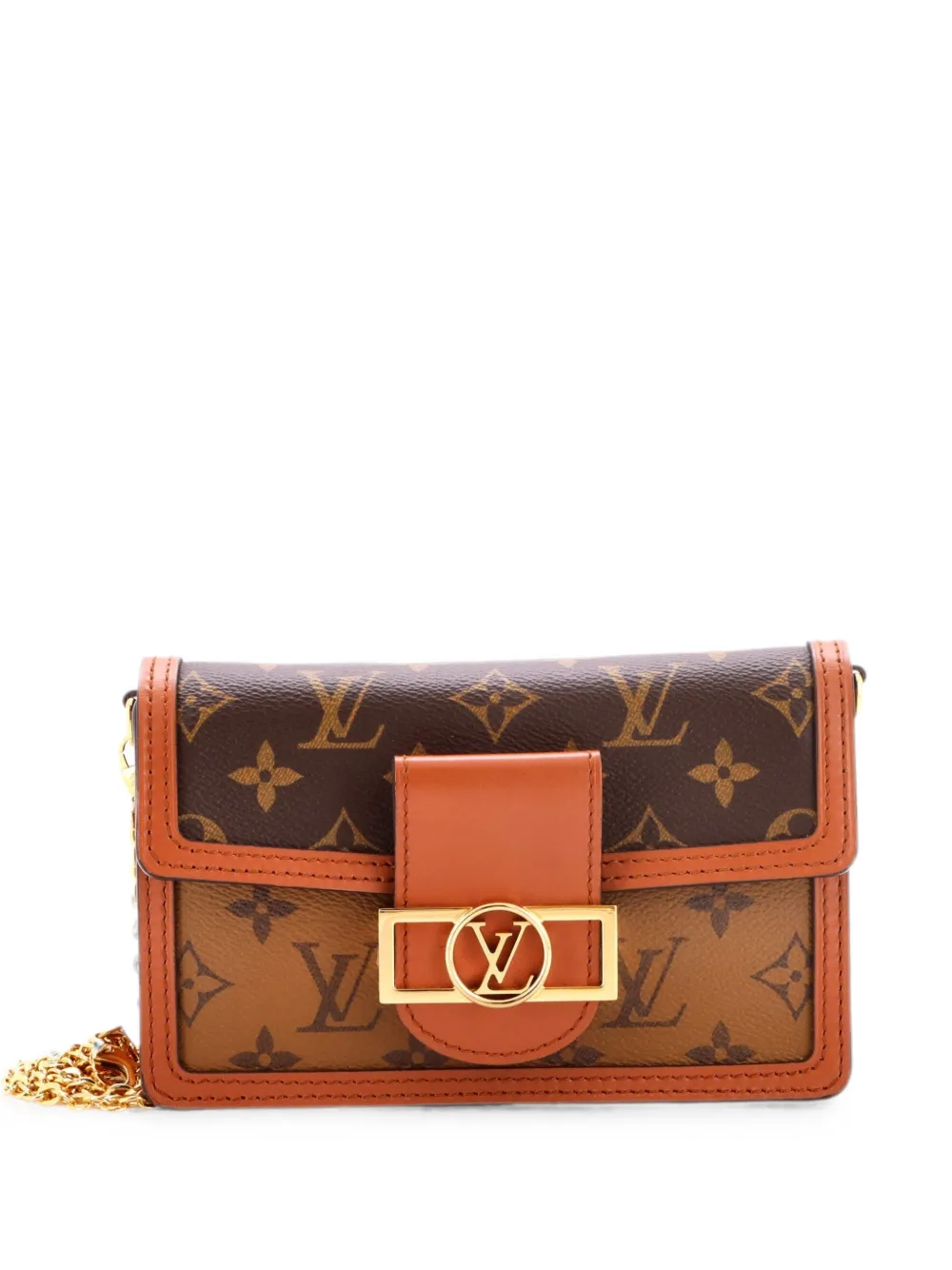 Louis Vuitton Pre-Owned Dauphine Reverse Monogram Canvas-Clutch - Braun
