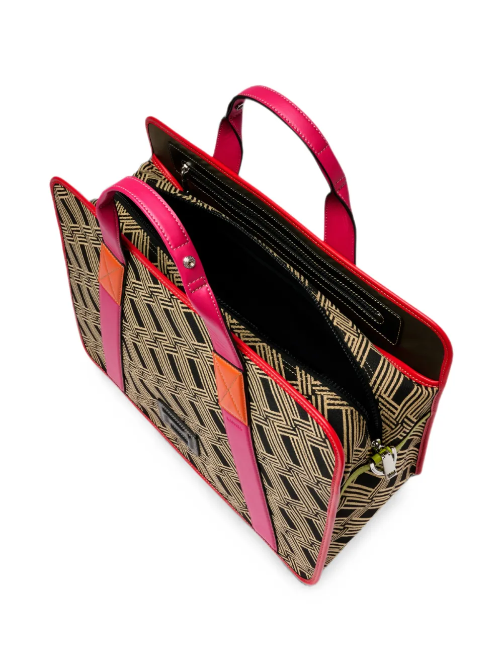 Lancel Mistral weekendtas met monogram-jacquard en leren afwerking Beige