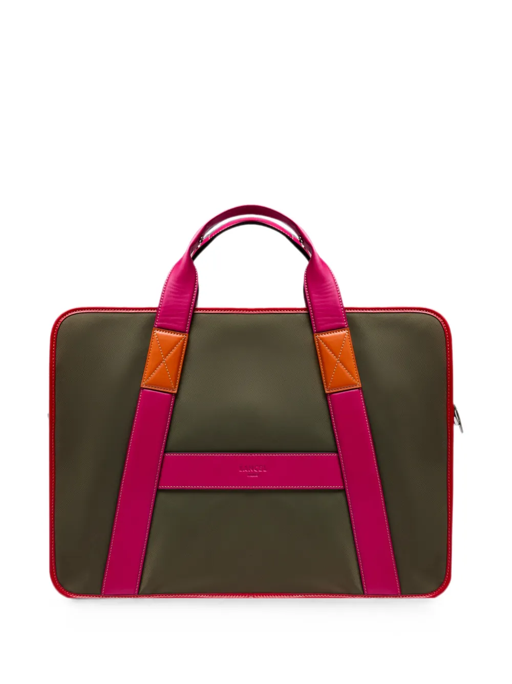 Lancel Mistral weekendtas met monogram-jacquard en leren afwerking Beige