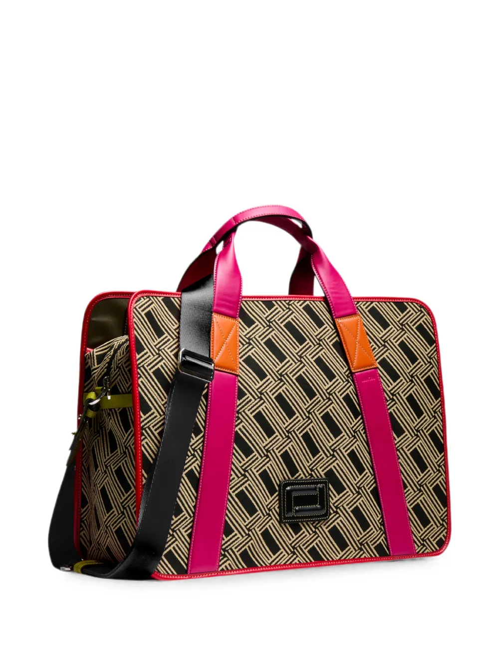 Lancel Mistral weekendtas met monogram-jacquard en leren afwerking Beige