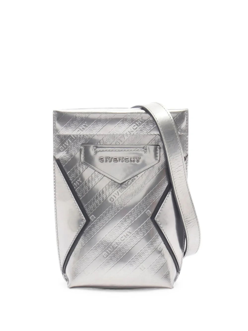 Givenchy Pre-Owned 2000s Antigona logo-embossed shoulder bag - Argento