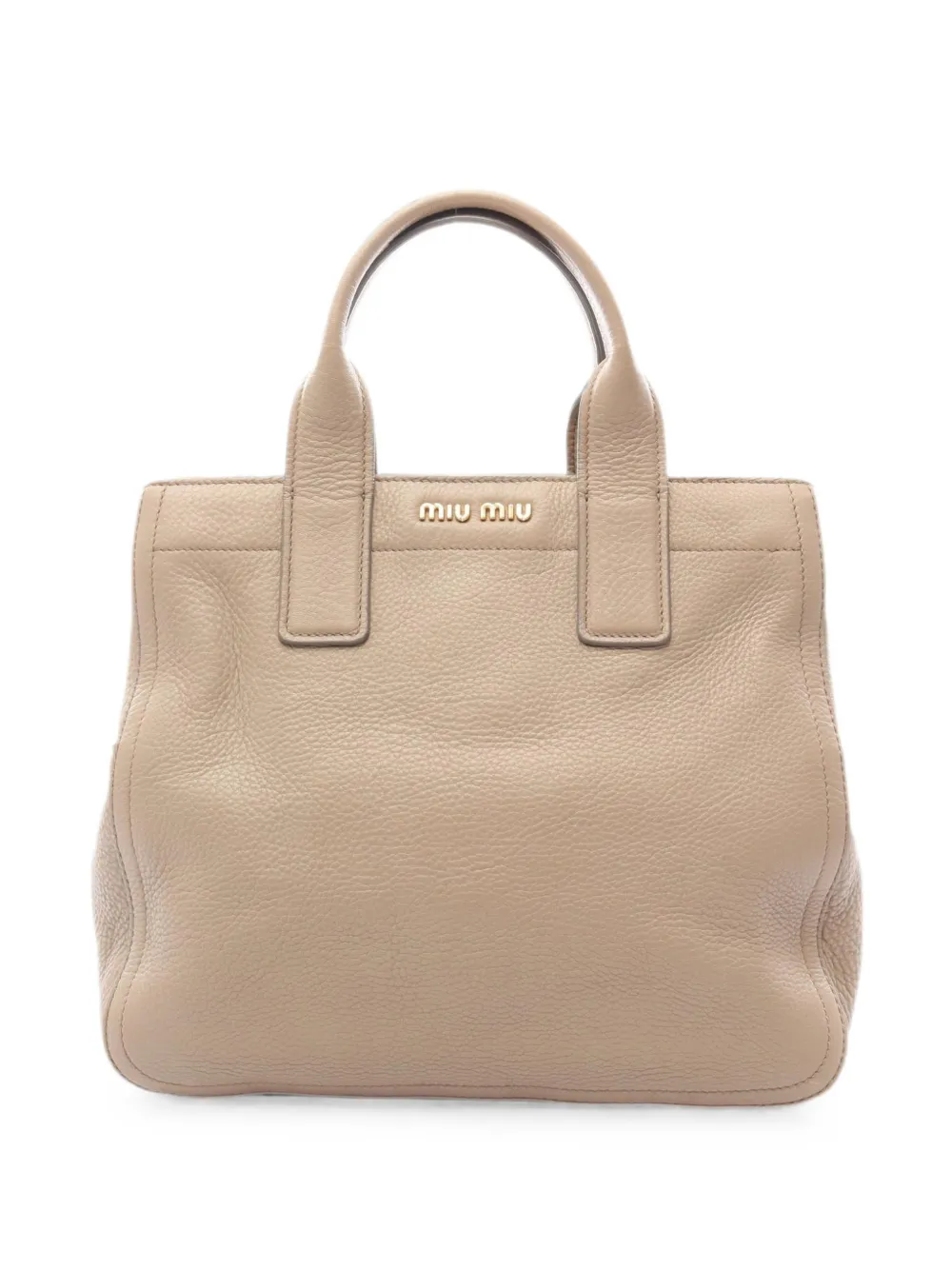 Miu Miu Pre-Owned 2000s Vitello Caribu tote bag - Toni neutri