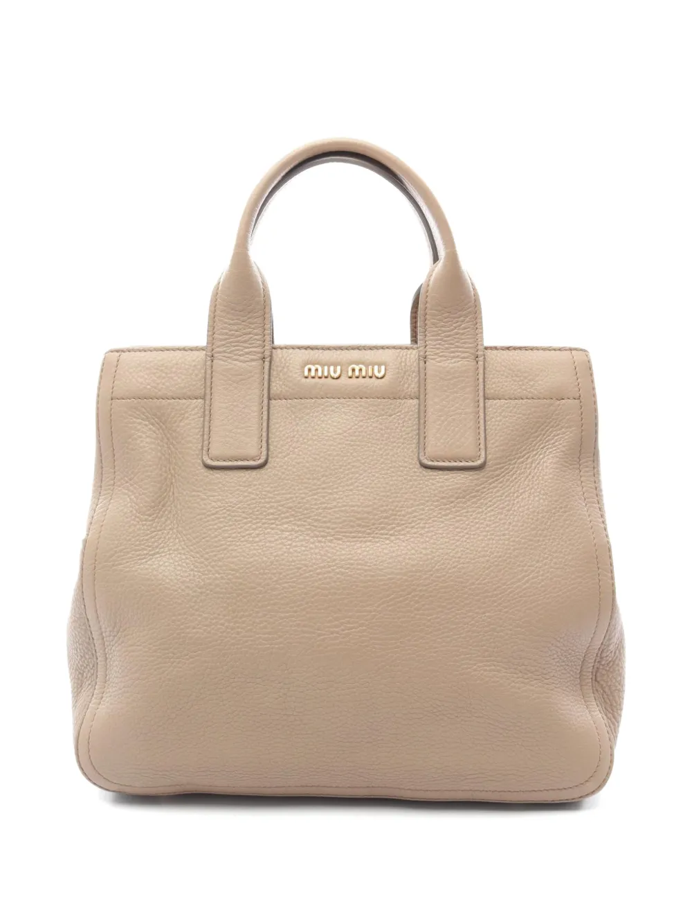 Miu Miu Pre-Owned 2000s Vitello Caribu tote bag - Toni neutri