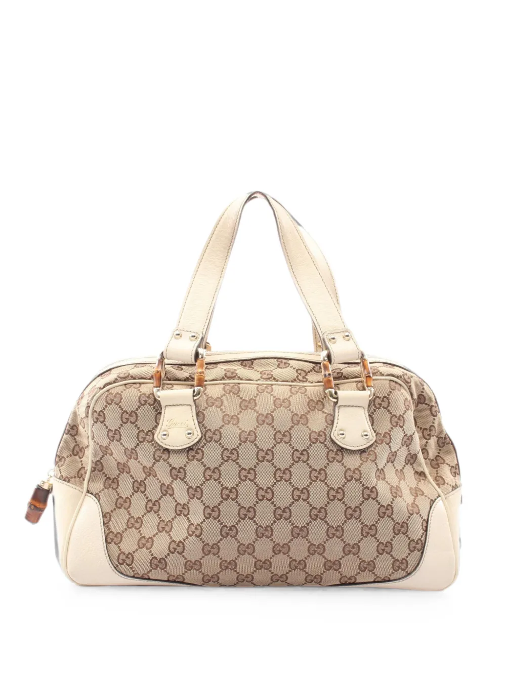 Gucci Pre-Owned 2000s mini Bamboo GG canvas tote bag - Toni neutri