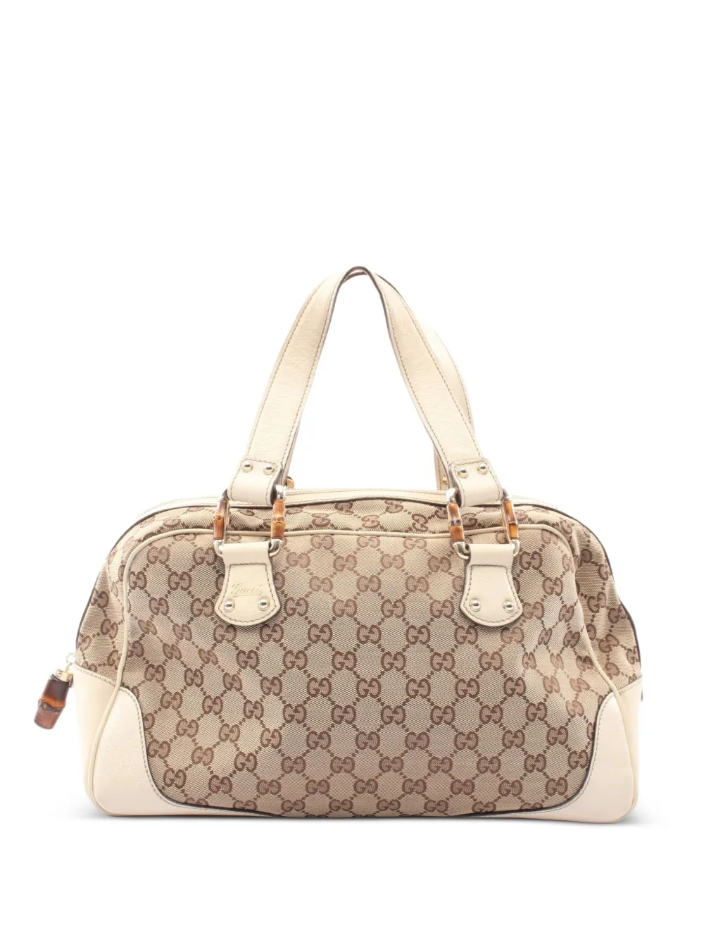 Gucci Pre-Owned 2000s mini Bamboo GG canvas tote bag - Nude