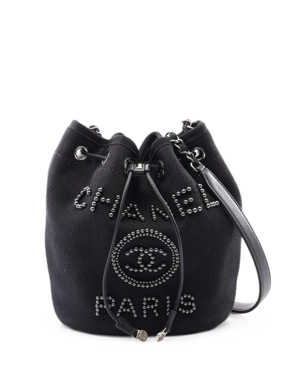 CHANEL Pre-Owned 2019 Deauville bucket bag - Black