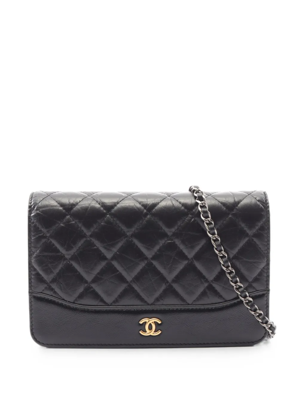 CHANEL Pre-Owned 2019 Gabrielle diamond-quilted shoulder bag - Black