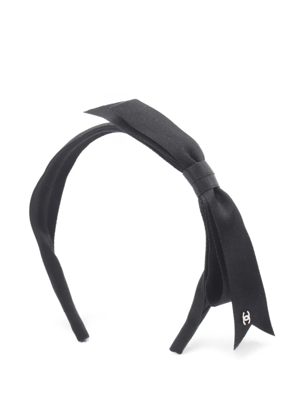 CHANEL Pre-Owned 1986-1988 CC ribbon headband - Nero